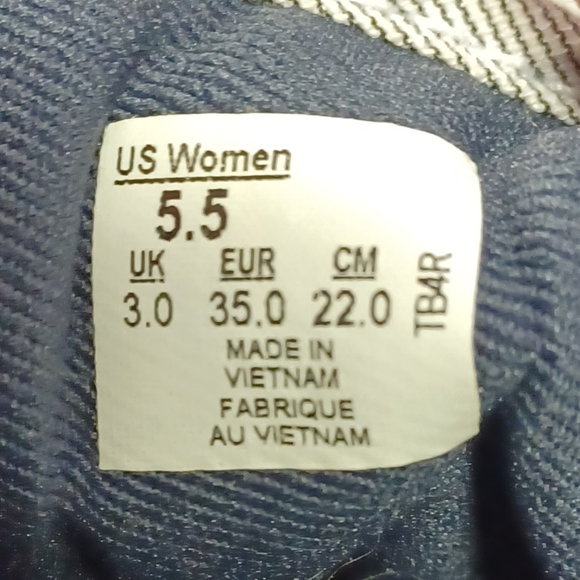 Vans blue and white stripe low top lace sneakers - Picture 5 of 5